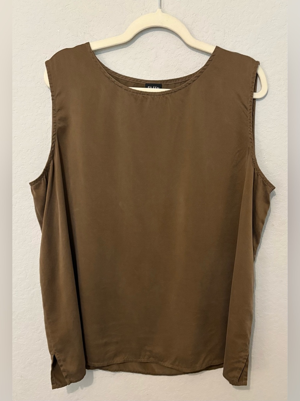 Eileen Fisher Silk Gerogette Women’s Layering Tank Size 3X classic, quit luxury - Picture 3 of 7